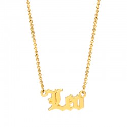 Old English Zodiac Name Necklace - leo Old English Zodiac Name Necklace - leo