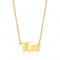Old English Zodiac Name Necklace - leo