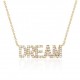 capital letters name necklace with sparkling cubic zirconia