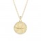 zodiac coin necklace with cubic zirconia - Pisces