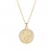 zodiac coin necklace with cubic zirconia - Taurus