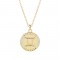 zodiac coin necklace with cubic zirconia - Gemini