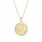 zodiac coin necklace with cubic zirconia - Leo