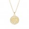 zodiac coin necklace with cubic zirconia - Virgo