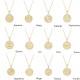 zodiac coin necklace with cubic zirconia - Virgo