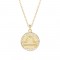 zodiac coin necklace with cubic zirconia - Libra