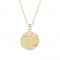 zodiac coin necklace with cubic zirconia - Scorpio