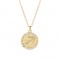 zodiac coin necklace with cubic zirconia - Sagittarius