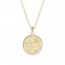 zodiac coin necklace with cubic zirconia - Capricorn