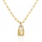 Lock necklace 18k gold plated silver