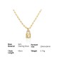 Lock necklace 18k gold plated silver