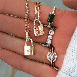 Lock necklace 18k gold plated silver Lock necklace 18k gold plated silver