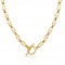 Gold T- bar necklace 18k gold plated over sterling silver 