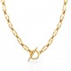 Gold T- bar necklace 18k gold plated over sterling silver 