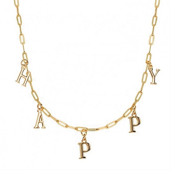 Name choker in gold plating