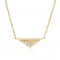 Triangle necklace 18k gold plated silver and zircon stones