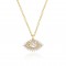 Evil eye necklace in 18k gold plated sterling silver 