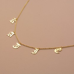 Name choker with gothic font in sterling silver Name choker with gothic font in sterling silver