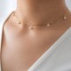 14k Gold filled choker necklace with natural freshwater pearls
