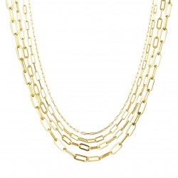 925 Sterling silver link chain with 18k gold plating