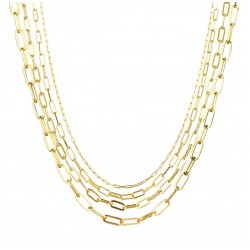 925 Sterling silver link chain with 18k gold plating 925 Sterling silver link chain with 18k gold plating