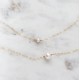 14K Gold filled double layer pearl necklace