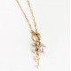 14K Real gold filled  Baroque  pearl necklace