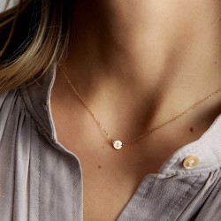 Gold plated dainty  initial necklace  Gold plated dainty  initial necklace