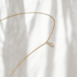 14k Gold filled pearl necklace