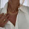 Flat snake chain necklace in gold plated sterling silver