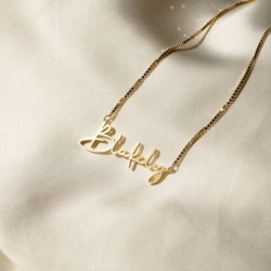 Signature style name necklace 18k gold plated silver  Signature style name necklace 18k gold plated silver