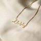 Signature style name necklace 18k gold plated silver 