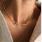 personalized handwriting name necklace with figaro chain