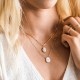Handmade necklace made of 14k gold filled and natural baroque  pearl