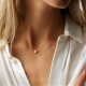 Dainty 14k gold filled pearl necklace