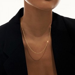 sparkling  necklace in 18k gold plated silver  sparkling  necklace in 18k gold plated silver