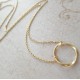 Eternal circle necklace in gold plated sterling silver 