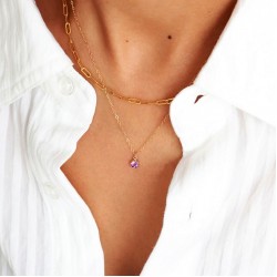 Handmade 14k gold filled birthstone necklace
