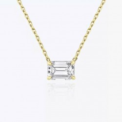 Square solitaire necklace in 18k gold plated silver Square solitaire necklace in 18k gold plated silver