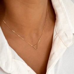 Triangle necklace 18k gold plated sterling silver 