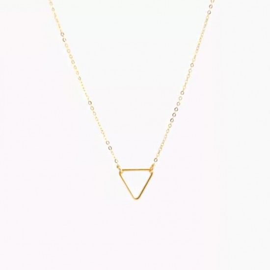 Triangle necklace 18k gold plated sterling silver 