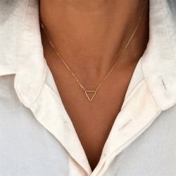 Triangle necklace 18k gold plated sterling silver Triangle necklace 18k gold plated sterling silver
