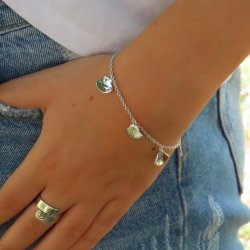 seashell bracelet in 925 sterling silver seashell bracelet in 925 sterling silver