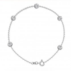 925 Sterling silver bracelet with cubic zirconia 