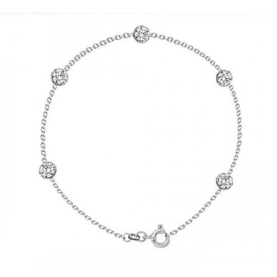 925 Sterling silver bracelet with cubic zirconia 