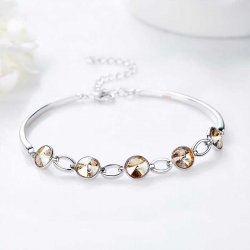 elegant silver bracelet with crystals from swarovski elegant silver bracelet with crystals from swarovski