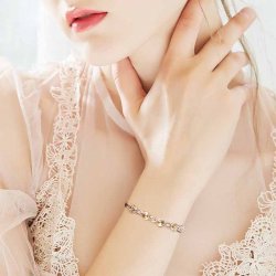 elegant silver bracelet with crystals from swarovski elegant silver bracelet with crystals from swarovski