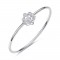Sterling silver dancing stone bangle 