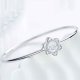 Sterling silver dancing stone bangle 