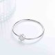 Sterling silver dancing stone bangle 